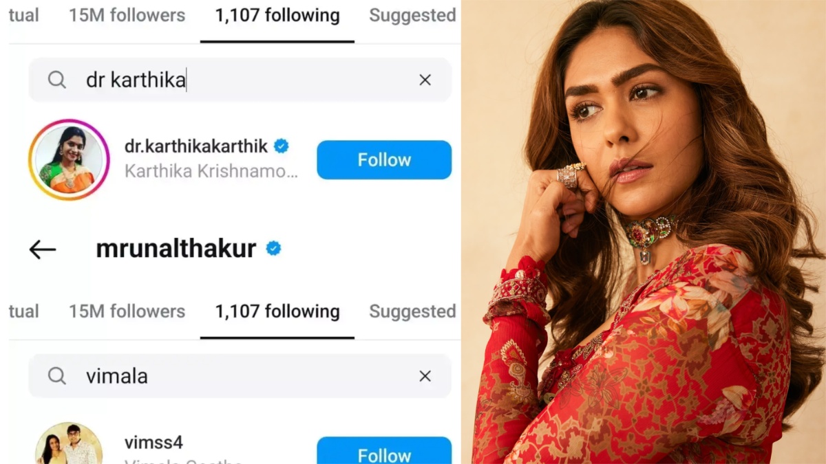 Mrunal Thakur and Dhanush two sisters