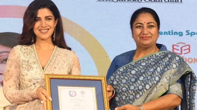 nimrat-kaur-receives-shakti-award-by-delhi-chief-minister-rekha-gupta-the-peerless-honour-of