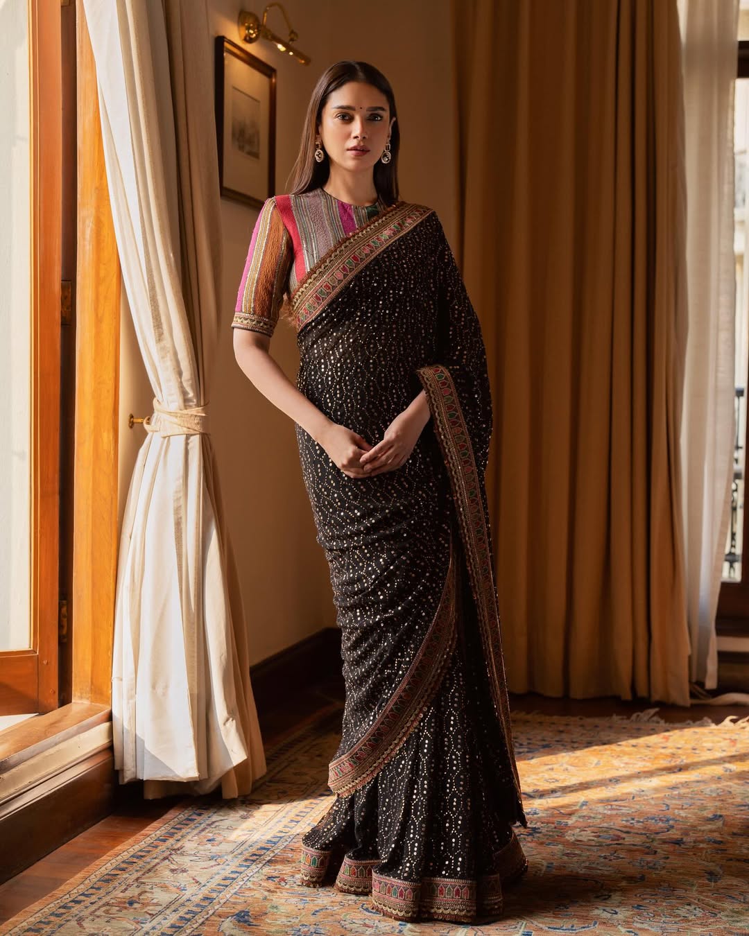 Aditi Rao Hydari In Sequin Saree
