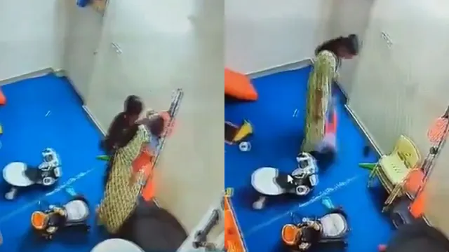 noida-daycare-worker-arrested-after-she-assaults-bites-15monthold-girl-cctv-footage-of-horror-goes-viral