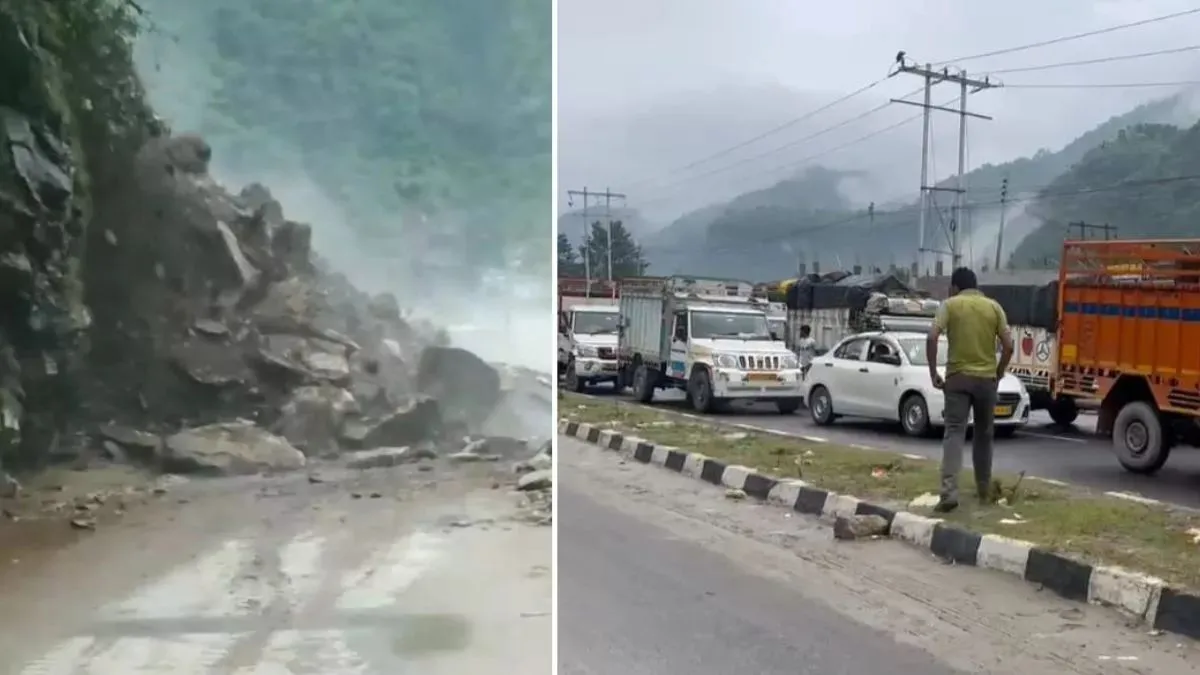 himachal-pradesh-landslides-block-manalikiratpur-highway-thousands-stranded-in-mandi-video
