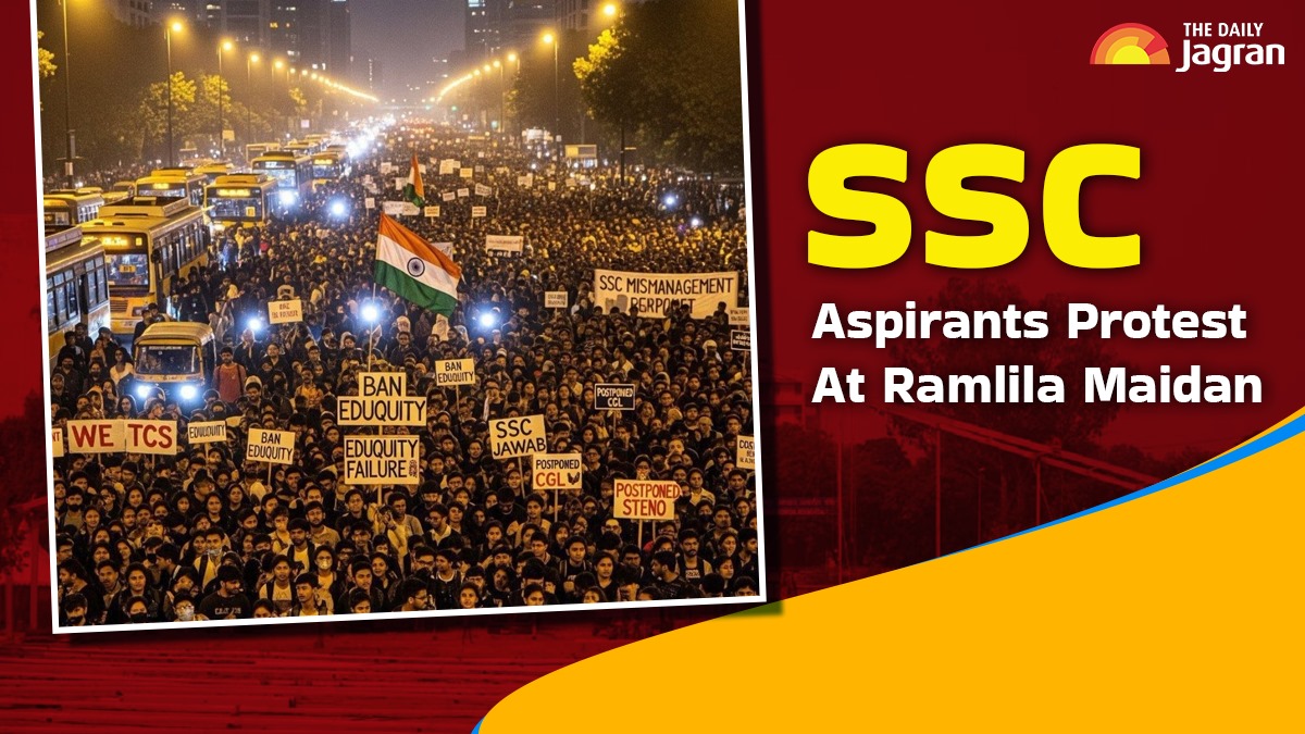 ssc-exam-2025-protest-studentsteachers-protest-at-ramlila-maidan-against-staff-selection-commission-as-demanding-reform-in-recruitment-process