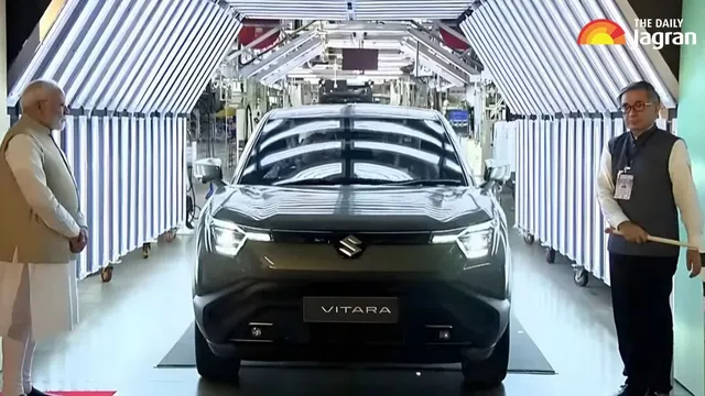 in-pics-pm-modi-flags-off-maruti-suzuki-e-vitara-electric-suv-inaugurates-lithiumion-battery-plant-in-gujarat