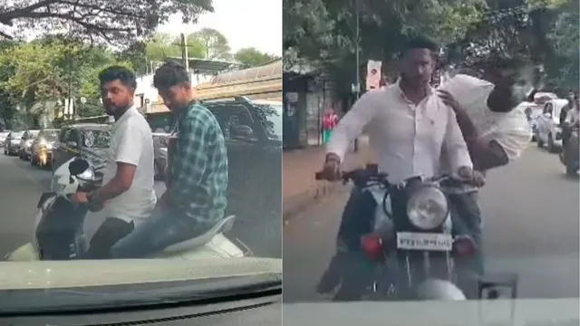man-stops-bikers-from-driving-on-the-wrong-side-gets-brutally-thrashed-in-return-pune-viral-video