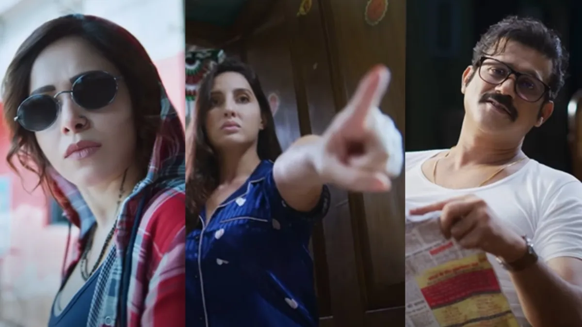 ufff-yeh-siyapaa-trailer-sohum-shah-nushrratt-bharuccha-and-nora-fatehi-tease-chaos-in-this-silent-comedy