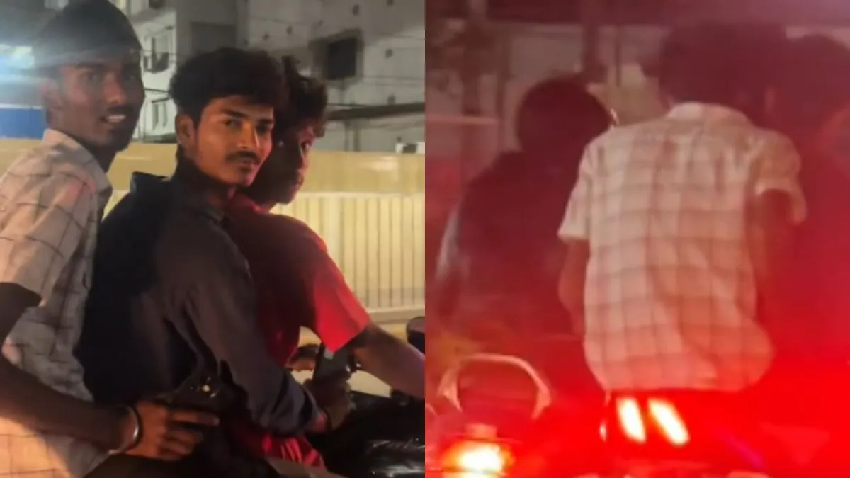 hyderabad-news-three-youths-on-bike-harass-women-with-peacock-feather-arrested-after-video-goes-viral