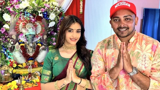 prithvi-shaw-celebrates-ganesh-chaturthi-with-akriti-agarwal-amid-stellar-form-in-buchi-babu-tournament