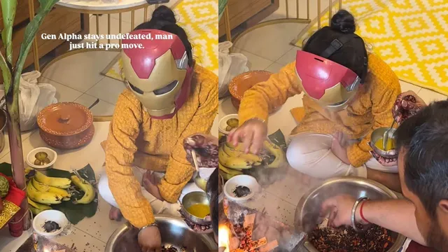 iron-man-at-ganesh-puja-young-boy-smart-hack-to-escape-havan-smoke-leaves-internet-in-splits