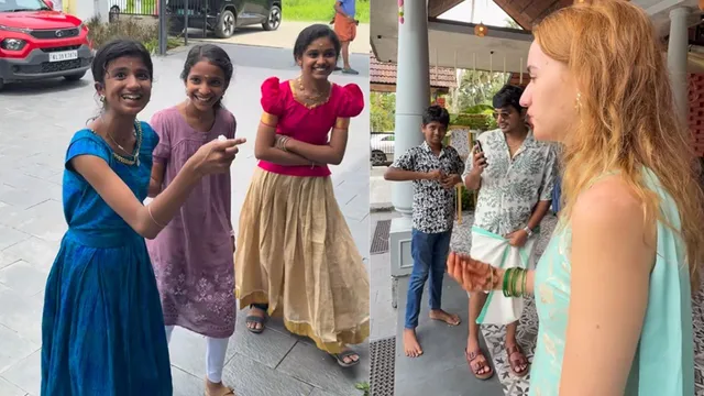polish-woman-speaks-fluent-malayalam-at-kerala-wedding-kids-priceless-reactions-win-the-internet-viral-video