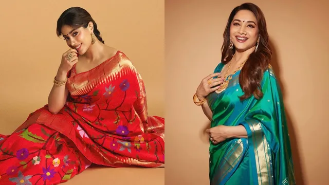 janhvi-kapoor-madhuri-dixit-and-more-inspired-paithani-sarees-for-ganesh-visarjan-2025