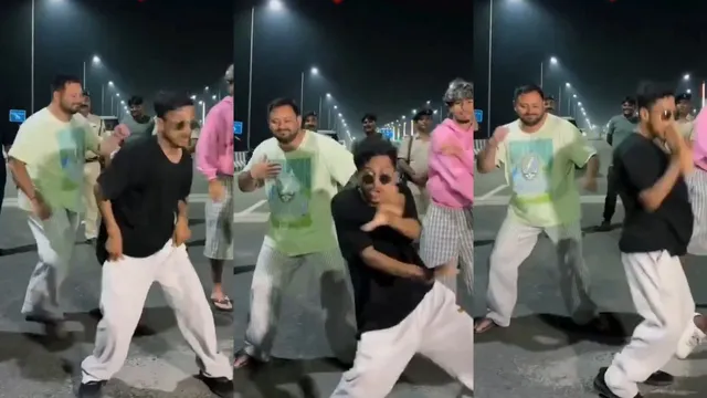 tejashwi-yadav-grooves-to-bhojpuri-number-with-youth-filming-reel-on-patna-road-watch