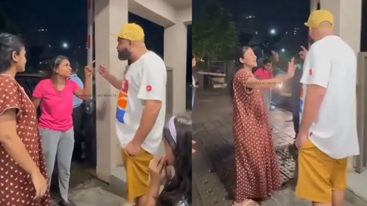 hindi-hi-bolunga-man-refuses-to-speak-marathi-during-ganesh-festival-prep-woman-threatens-him-with-police-complaint-viral-video
