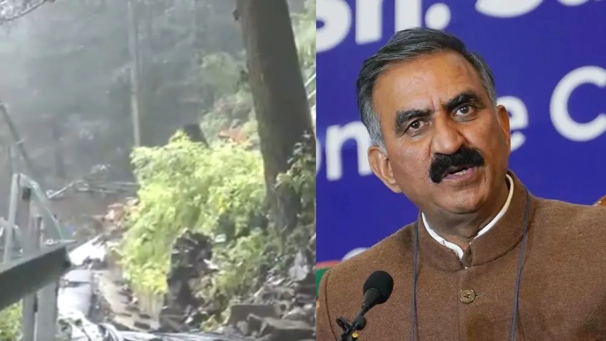 himachal-cm-sukhvinder-sukhus-house-on-risk-of-collapse-after-landslides-continuous-rains-in-shimla-watch