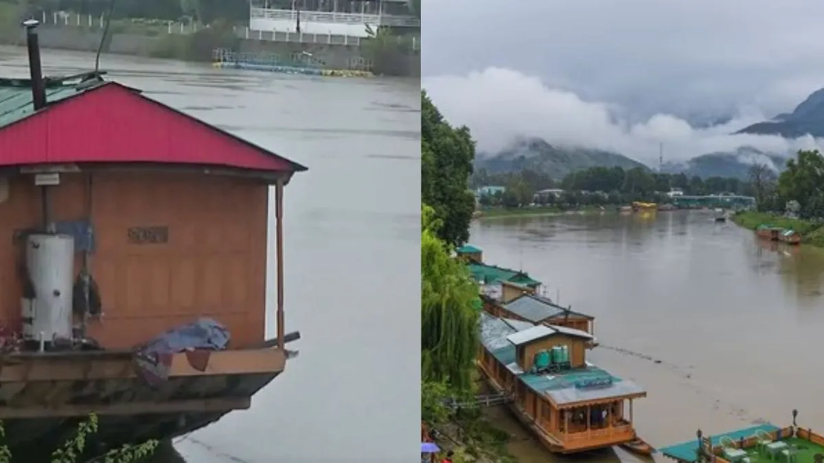 Jammu-Kashmir Rains: Jhelum River Breaches Danger Mark In Anantnag, Pampore; Flood Alert Issued After 2 Killed, Dozens Stranded