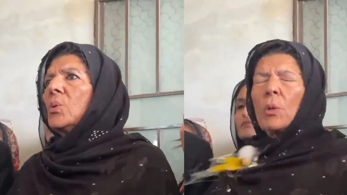 pakistan-viral-video-egg-attack-on-imran-khans-sister-aleema-khanum-pti-supporters-detained
