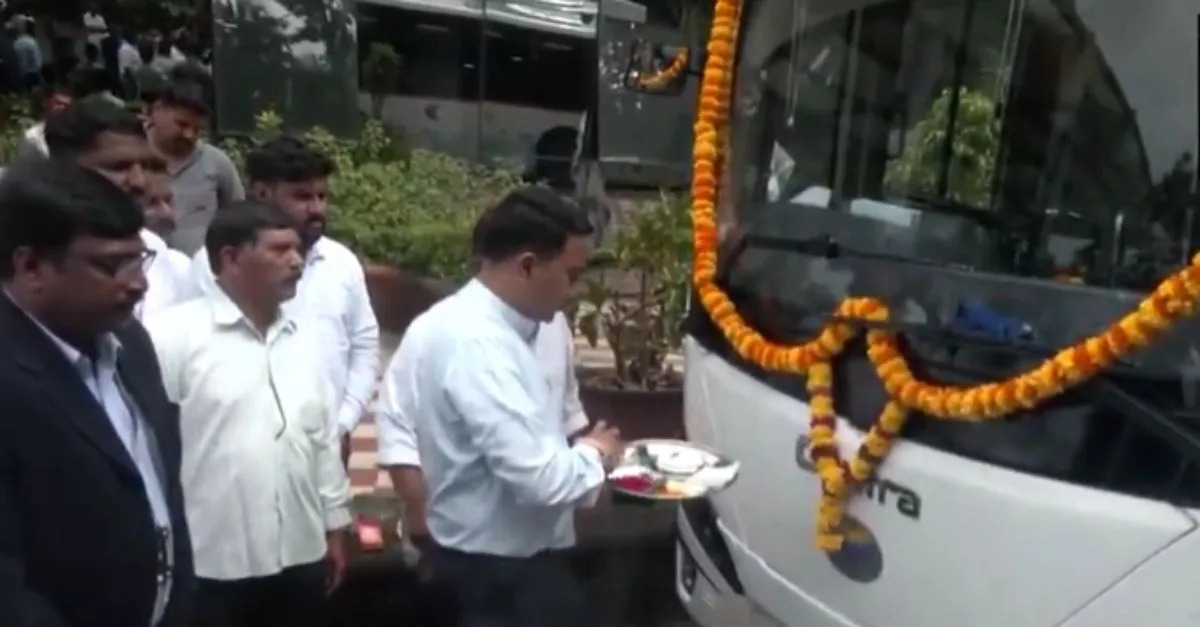 goa-four-electric-buses-launched-in-sankhali-what-is-majhi-bus-scheme-know-details