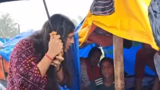 Noida Yamuna Floods: DM Medha Rupam Braves Rain To Inspect Relief Camps | Video