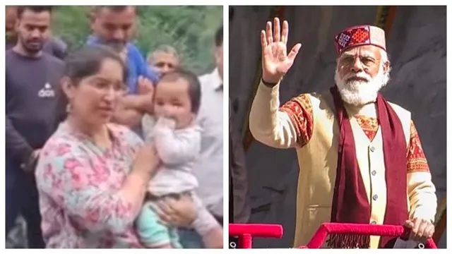 pm-modi-meets-11-month-old-neetika-who-miraculously-braved-cloudburst-why-is-she-called-child-of-himachal-pradesh