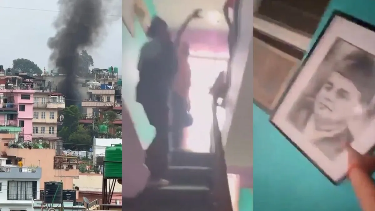 nepal-gen-z-protest-2025-attack-on-pm-kp-sharma-oli-private-residence-and-president-ram-chandra-paudel-houses-in-kathmandu-video