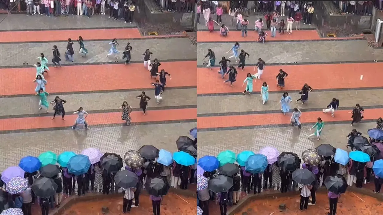 karnataka-college-students-perform-bharatnatyam-dance-on-hanuman-chalisa-in-rain-viral-video-wins-millions-of-hearts