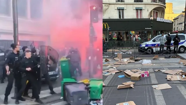 france-protests-9-pig-heads-with-macrons-name-found-outside-mosques-as-demonstrators-block-roads-clash-with-police