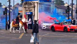 Video Of Wedding Baraat In London With Groom On White Horse, Luxury Cars And Colourful Celebrations Goes Viral