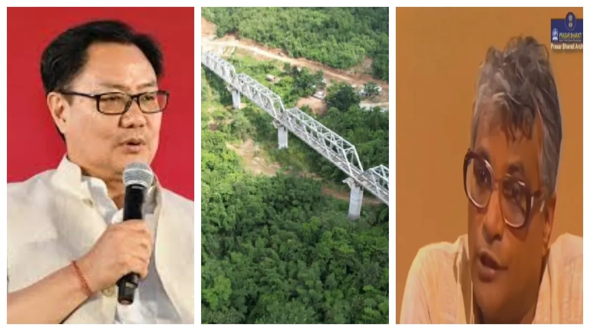 mizoram-bairabi-sairang-railway-line-kiren-rijiju-invokes-george-fernandes-to-attack-congress-pm-modi-manipur-visit-northeast-tour