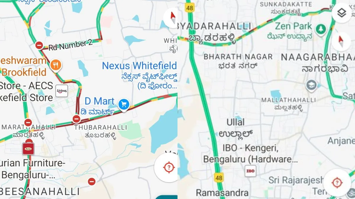 bengaluru-traffic-viral-post-shows-heavy-congestion-in-east-smoother-roads-in-west-netizens-say-lets-keep-it-secret