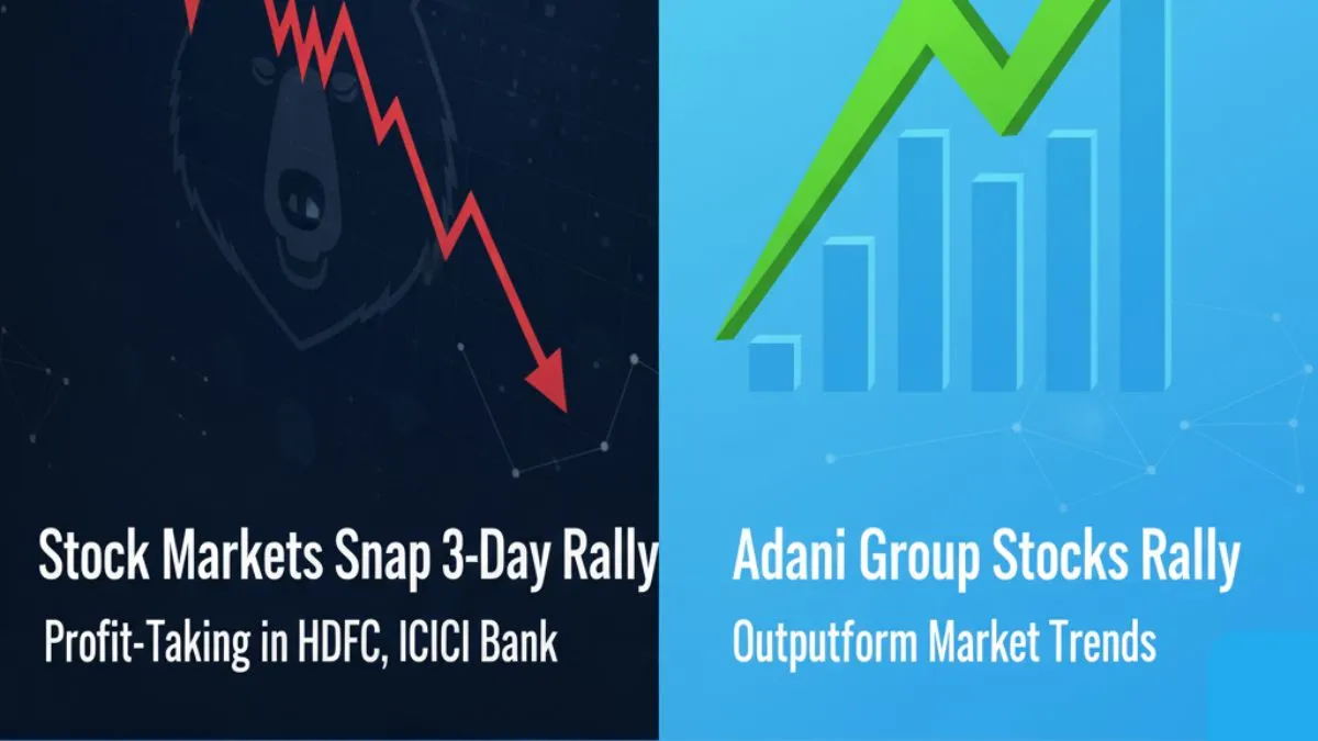 stock-markets-snap-3day-rally-on-profittaking-in-hdfc-icici-bank-adani-group-stocks-rally