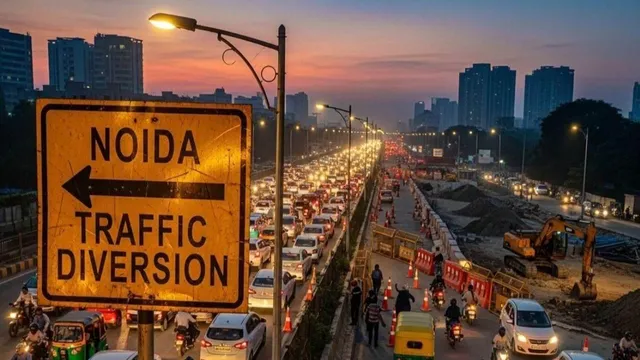 noida-traffic-alert-overnight-diversions-near-sector71-underpass-this-weekend-for-light-installation-check-details