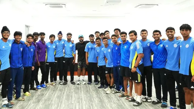 india-u19-national-cricket-team-vs-australia-u19-national-cricket-team-rohit-sharma-turns-mentor-for-india-u19-team-ahead-of-series-against-australia-u19