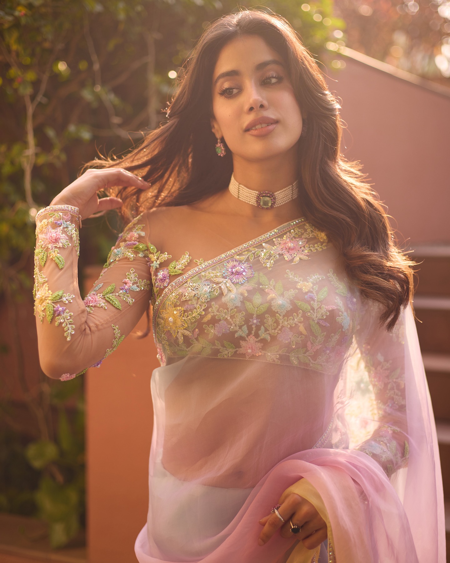 Janhvi Kapoor In Pink Saree