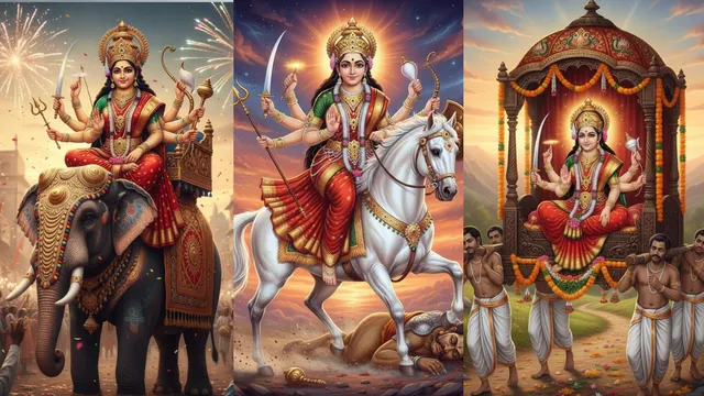 list-of-maa-durga-vahanas-know-the-spiritual-meaning-of-her-arrival-and-departure-on-earth