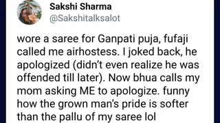 ‘Woh Fufa Hi Kya Jo Naraz Na Ho’: Delhi Woman’s Saree Sparks ‘Airhostess’ Joke From Fufuji, Her Witty Reply Leads To Family Drama