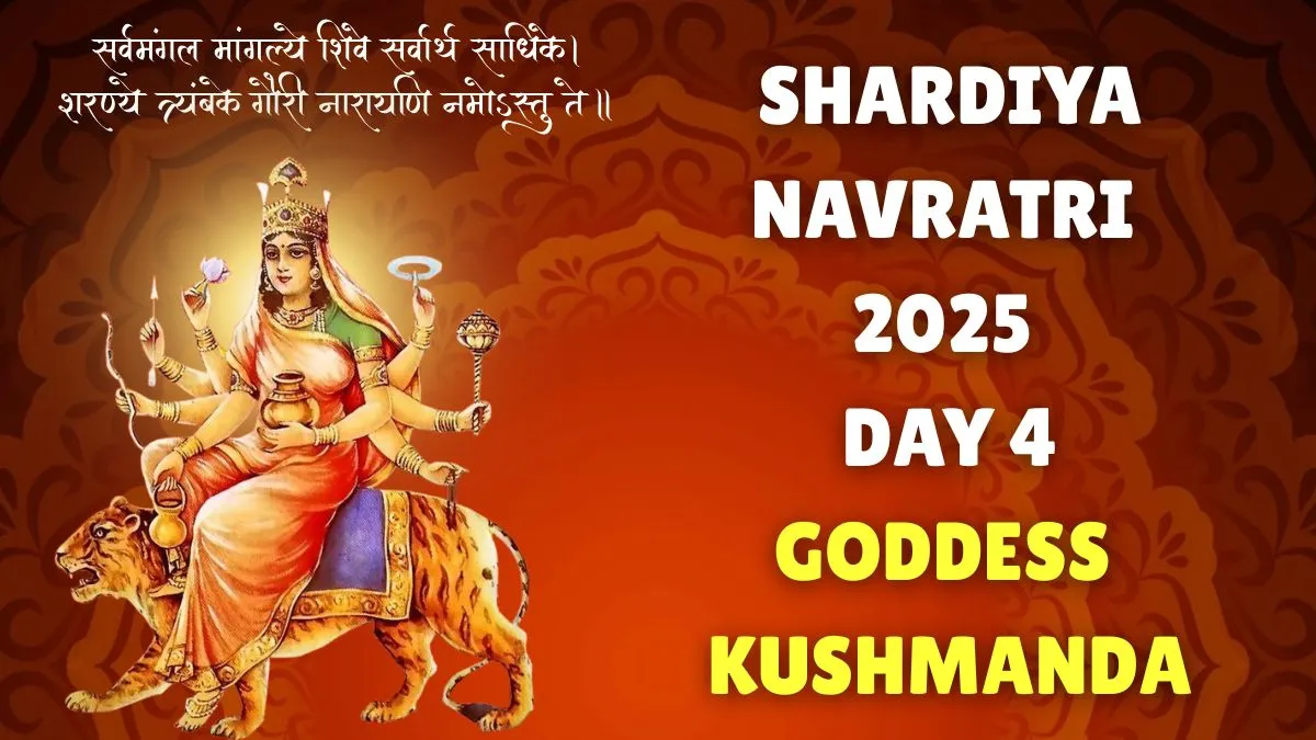 shardiya-navratri-2025-day-4-colour-shubh-muhurat-aarti-puja-vidhi-mantra-and-bhog-for-mata-chandraghanta