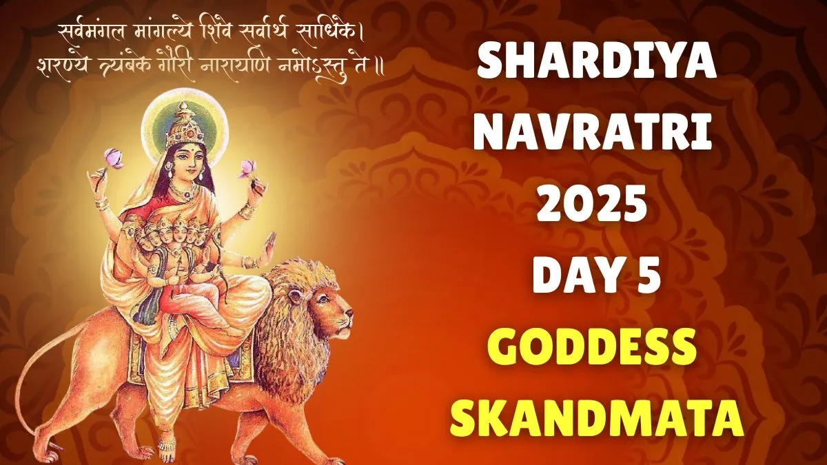 shardiya-navratri-2025-day-5-colour-shubh-muhurat-aarti-puja-vidhi-mantra-and-bhog-for-mata