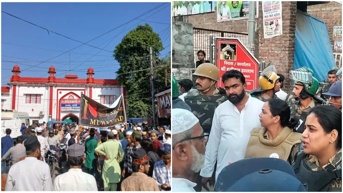 i-love-muhammad-row-protestor-clash-with-police-in-kasganj-bareilly-mau-and-baghpat