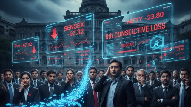 stock-markets-go-south-for-8th-session-on-relentless-foreign-fund-outflows-sensex-falls-97-pts