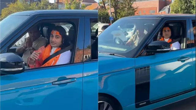 you-deserve-private-jet-netizens-to-spiritual-leader-aniruddhacharya-as-he-rides-range-rover-in-london