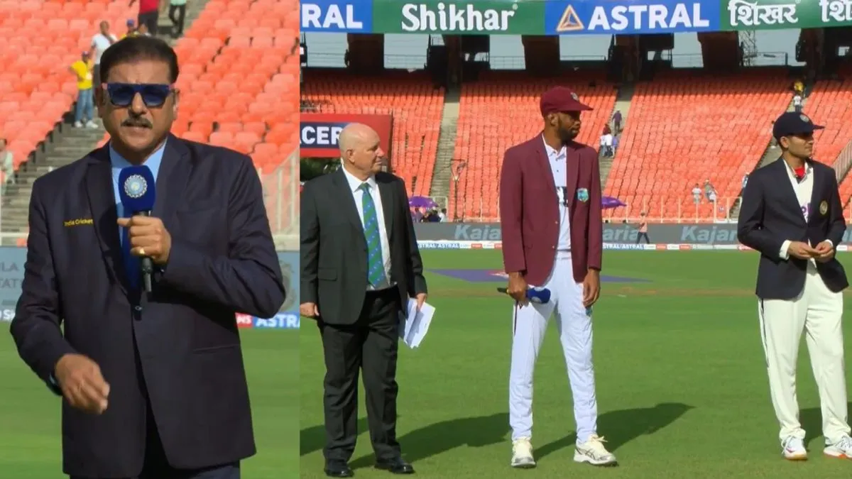 ind-vs-wi-1st-test-former-india-coach-ravi-shastri-rips-into-pakistans-wounds-gives-rousing-introduction-to-match-referee-andy-pycroft