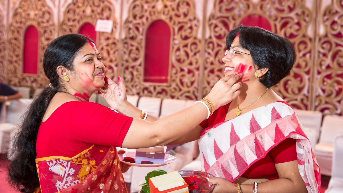 Dashami Sindoor Khela Instagram Captions