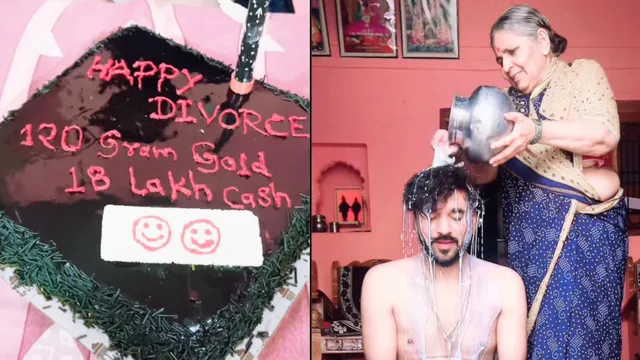 mother-performs-milk-bath-ritual-for-son-after-divorce-makes-him-cut-happy-divorce-cake-viral-video
