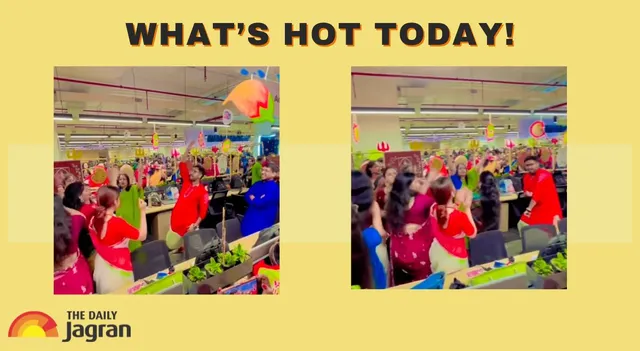 whats-hot-today-viral-durga-puja-celebration-inside-kolkata-office-leaves-internet-divided-over-fun-or-forced-video