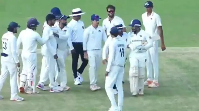 mumbai-vs-maharashtra-prithvi-shaw-loses-his-cool-swings-bat-at-musheer-khan-and-gets-into-heated-argument-with-mumbai-players-watch