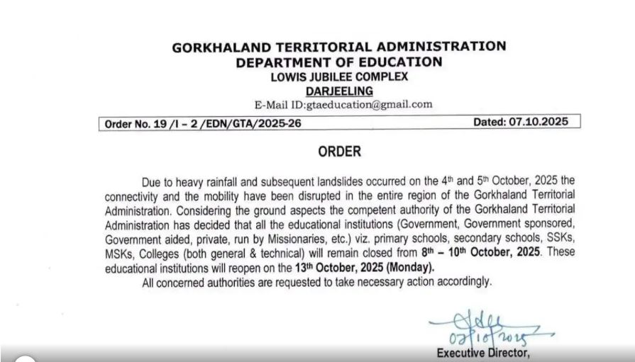 darjeelingschoolholidaynotice