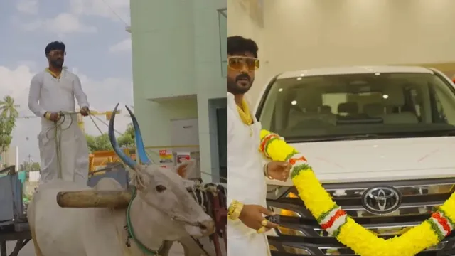 watch-farmer-takes-bullock-cart-to-delivery-of-toyota-vellfire-luxury-mpv-worth-rs-1-5-crore