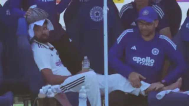 ind-vs-wi-2nd-test-king-mohammed-siraj-gets-foot-massage-from-team-physio-in-delhi