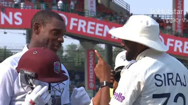 ind-vs-wi-2nd-test-siraj-warns-greaves-stop-hitting-debate-joke-or-fight-during-on-field-interaction