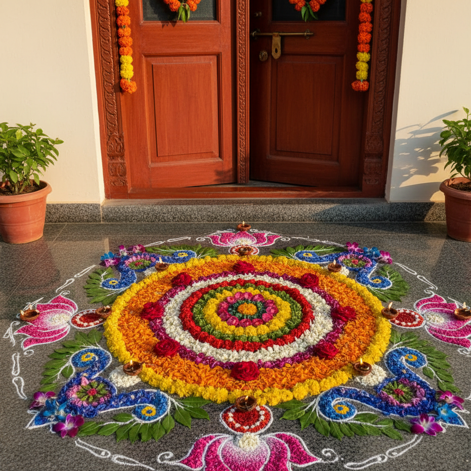 Floral Rangoli Design