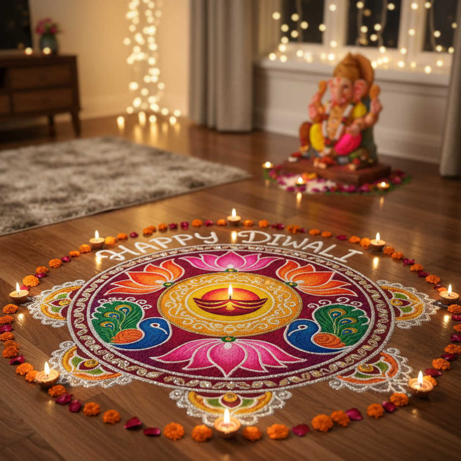 Happy Diwali Rangoli Design